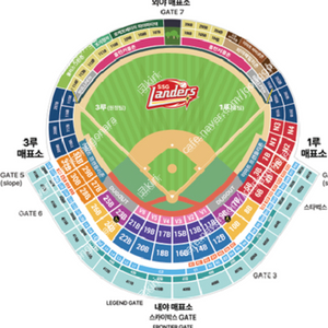 6월 20일 금요일 6월 21일 토요일 6월 22일 일요일 기아 VS SSG 3루 원정응원석 내야필드석 외야필드석 2연석 4연석 6연석 6/20 6/21[인천 SSG 랜더스 필드]