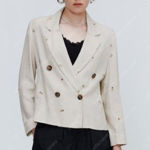 marie claire / 마리끌레르 린넨 플라워 자수 테일러드 자켓 / 2.0(택포)