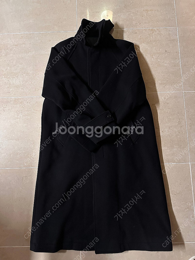 쿠어 벨란디 캐시미어 블렌드 발마칸 코트 블랙M--0