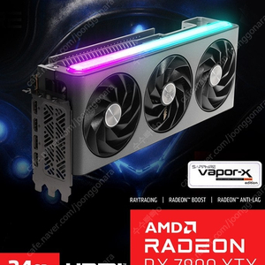 SAPPHIRE 라데온 RX 7900 XTX NITRO+ Vapor-X OC D6 24GB 팜