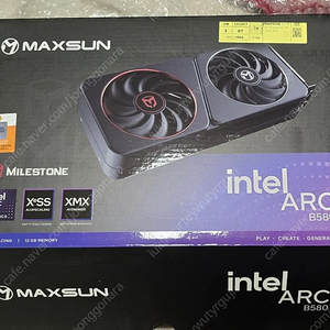 인텔 아크 b580 MAXSUN intel Arc B580 배틀메이지 Milestone 12G 인텔 아크 b580 그래픽 카드 직거래 30만원