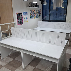 전국배송 인기 ! 깔끔 미술학원책상 (도화지수납함도 구매가능)
