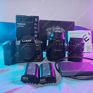 파나소닉 루믹스 GH6, 라이카 12-60mm렌즈, 보이그랜더 17.5mm F0.95렌즈 풀세트 판매
