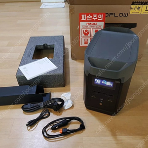 카드결제가능 에코플로우 델타2 고속충전 파워뱅크 220vac 인버터 내장 차박 캠핑