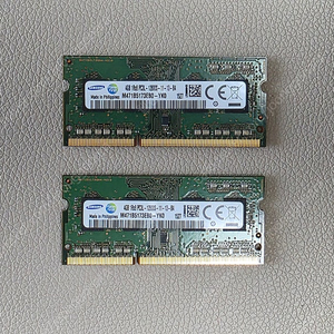 삼성 노트북 4GB 메모리 PC3L-12800S 2개