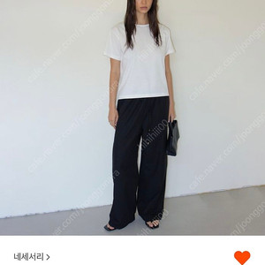 네세서리 코튼 스트링 팬츠 블랙 Cotton String Pants