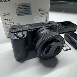 소니 ZV-E10M2K 바디 + 번들렌즈 + sd 카드 + 파우치 새상품