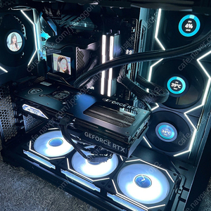 [새부품] 9800x3d Msi x870e 4070ti 리안리 TL LCD 수냉 데스크탑 PC