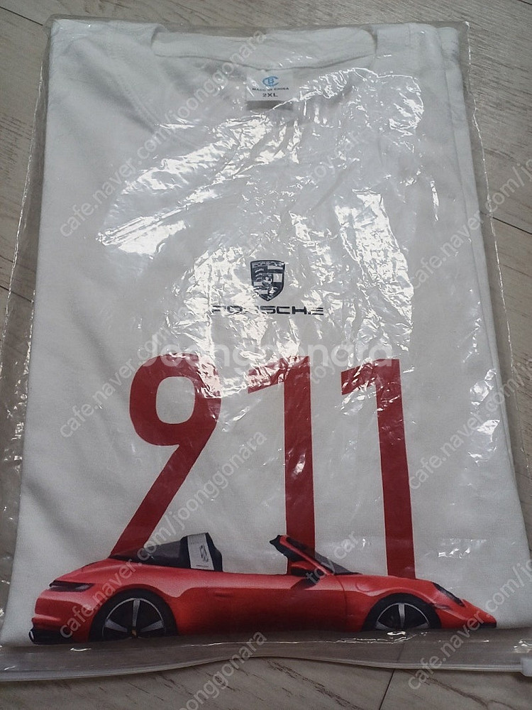 포르쉐911 그래픽 티셔츠 화이트 남여공용 미사용 새상...--2