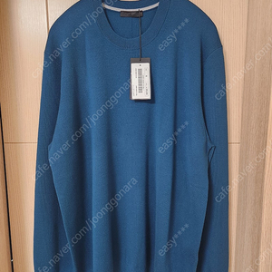 [XL]질스튜어트뉴욕 24ss 다크터콰이즈블루 울 100% 라운드 니트 새상품
