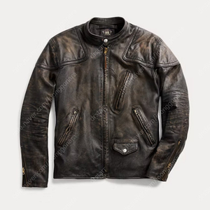 RRL 더블알엘 슬림핏 레더 모토 재킷 XL