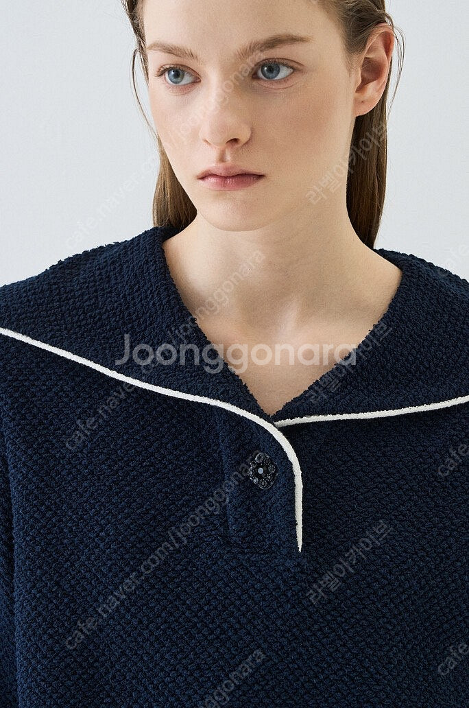 2024 랑방컬렉션 세일러 칼라 탑 한섬--1