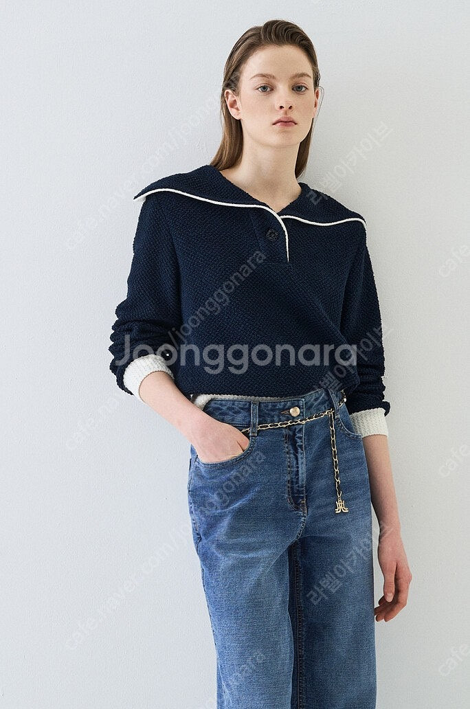 2024 랑방컬렉션 세일러 칼라 탑 한섬--3