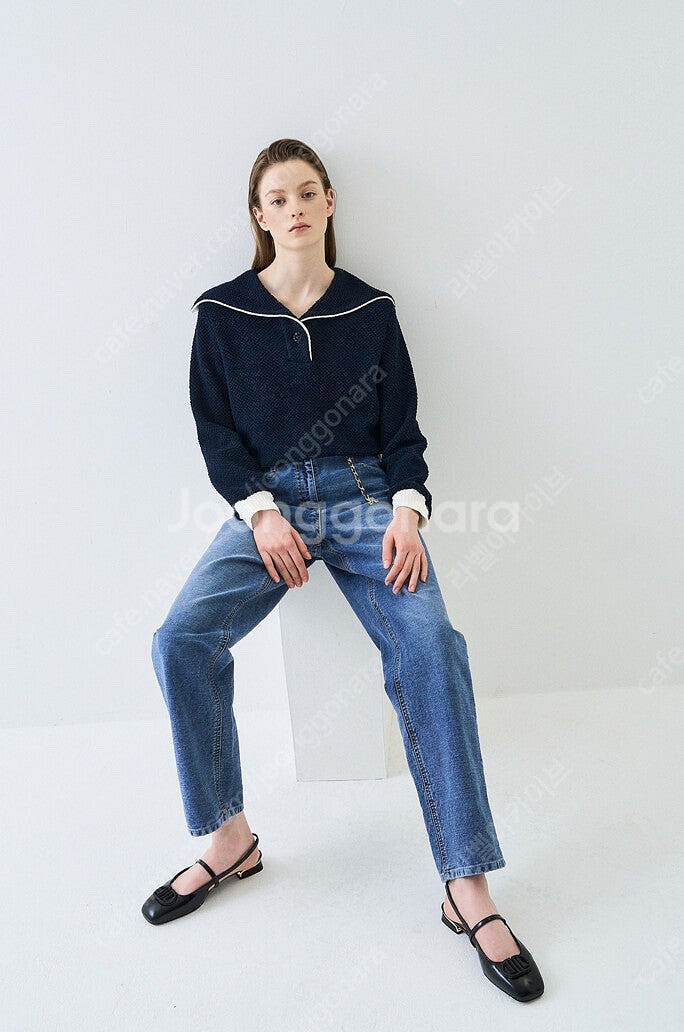 2024 랑방컬렉션 세일러 칼라 탑 한섬--5