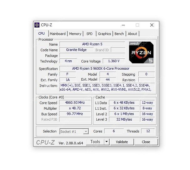 AMD 라이젠 9600x cpu 팝니다--2