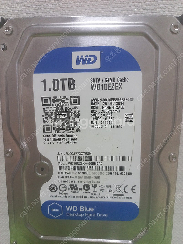 WD BLUE HDD 1TB 하드디스크 팝니다--0