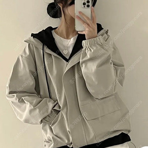 면 후드집업 스톤 색상
