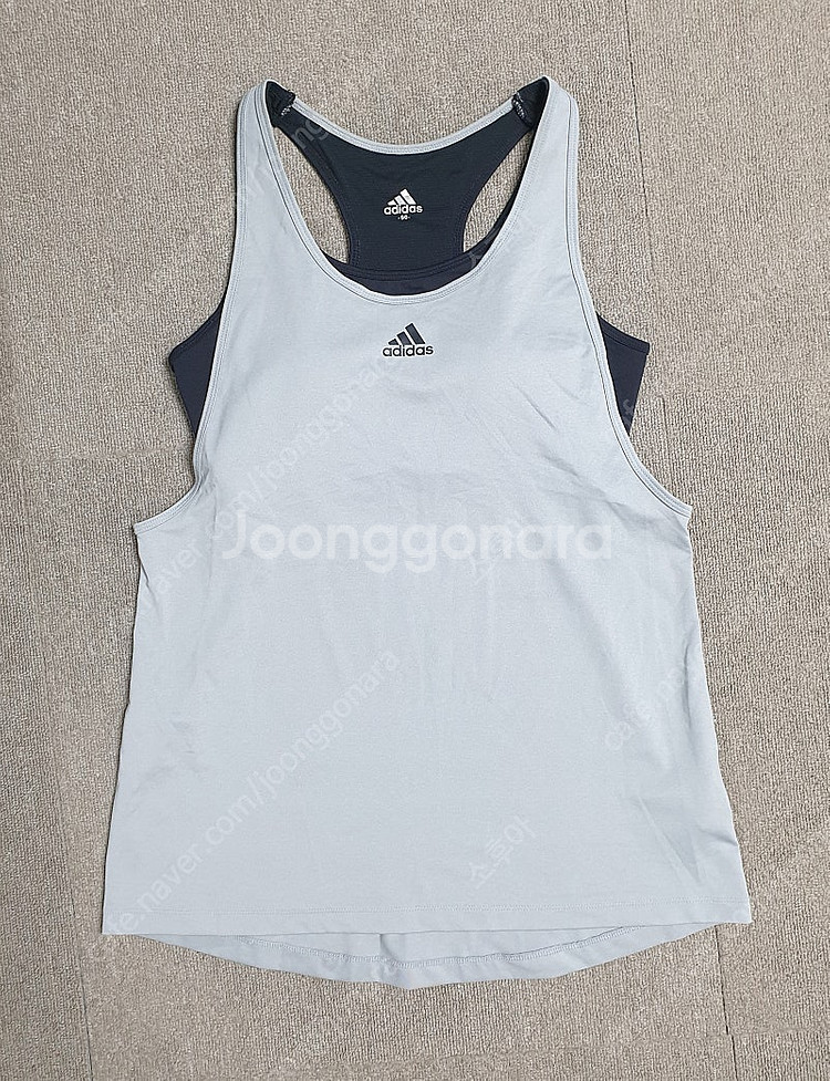 아디다스 (Adidas) 투인원 탱크 & 쇼츠 세트--2