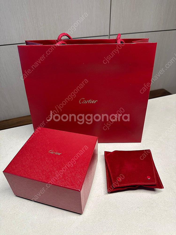 (정품)까르띠에 시계박스,쇼핑백,파우치(+쿠션) 일괄 ...--1
