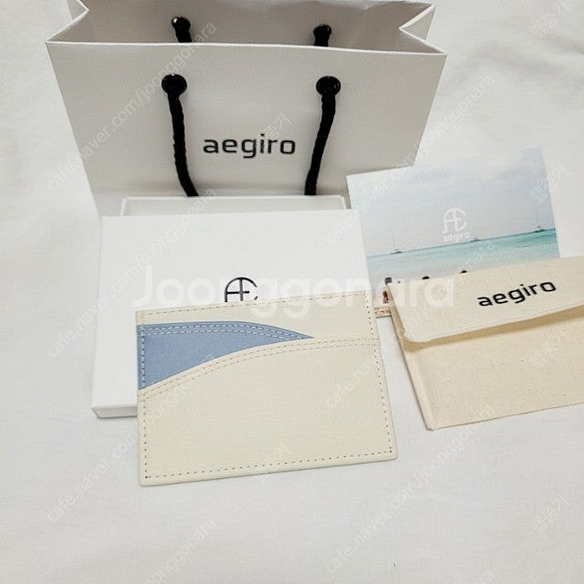 aegiro 에기로 글로시 카드지갑 크림블루/ 에기로 ...--1