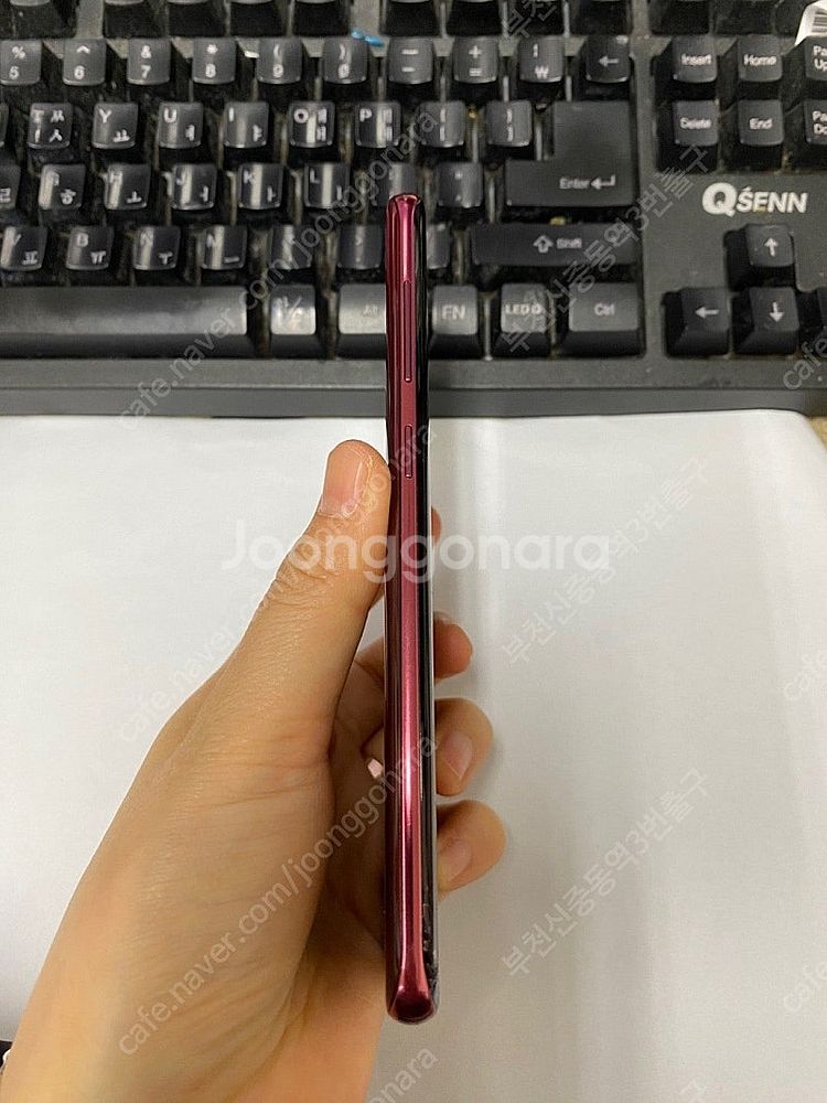192961 SK 갤럭시S8 버건디 부분파손폰 기능정상...--8