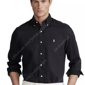 폴로 린넨셔츠 블랙 클래식핏 M