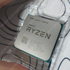 라이젠 5800x 시피유 단품 판매합니다.