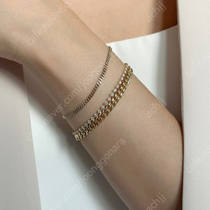 에일린샵 14k 아티 체인 팔찌 무도금화이트 16cm