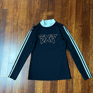 PXG 여성 빅로고 냉감 블랙 긴팔티셔츠(S/90)