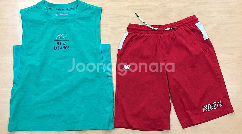 130사이즈 뉴발란스 민소매 반바지 코드세트 정품 키즈--0