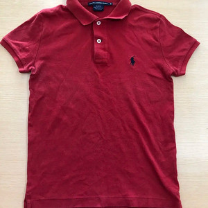 S사이즈 160사이즈 폴로랄프로렌 카라반팔티셔츠 정품 레드 주니어키즈