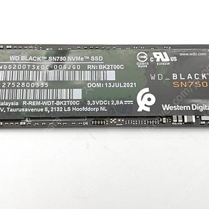 Ssd WD Black SN750 NVMe 2TB 하드팝니다 재고2장