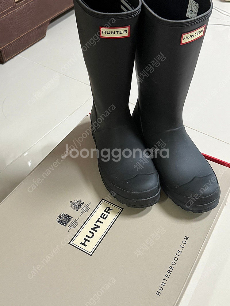 헌터 레인부츠 블랙우먼 US8W(UK6)--1