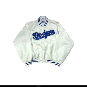 2XL 마제스틱 LA 다저스 올드스쿨 바시티 자켓 화이트 블루