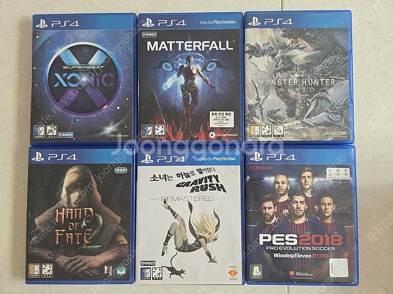 PS4 게임타이틀 6장 일괄로 저렴하게 판매합니다--0