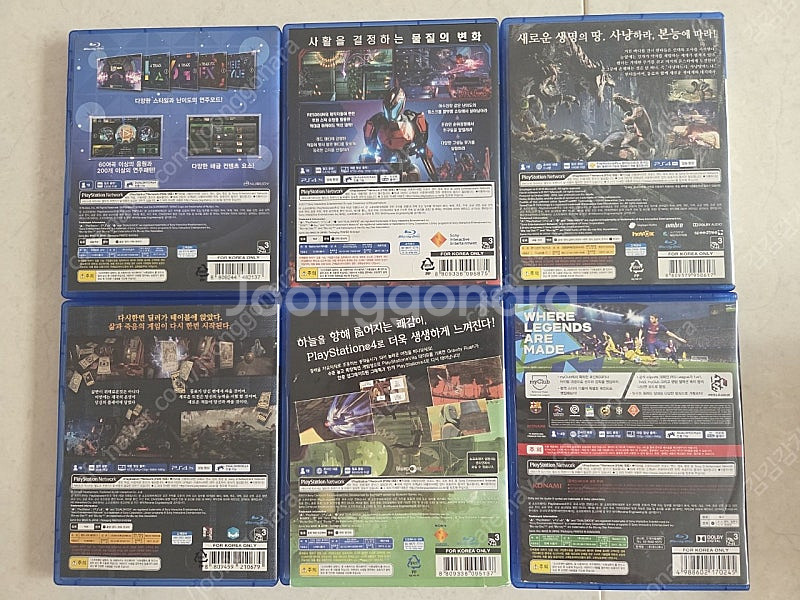 PS4 게임타이틀 6장 일괄로 저렴하게 판매합니다--1