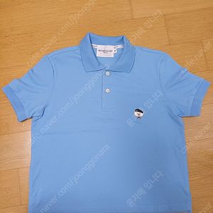 파리지앵 피케이 여성 반팔 카라 티셔츠 블루