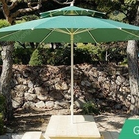 [미개봉-무료배송] 지름 220cm 특대형 2단 파라솔 캠핑 비치 그늘막 낚시 [그린,레드,블루,아이보리] 택포 37,000원