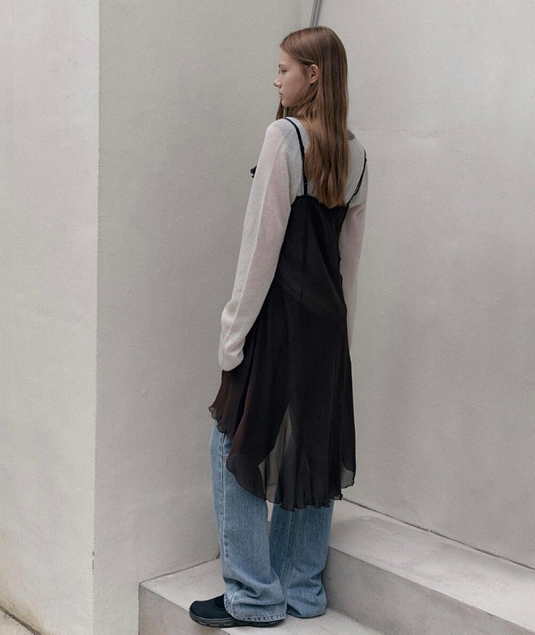 로우클래식 레이어드 원피스 sheer layered--1
