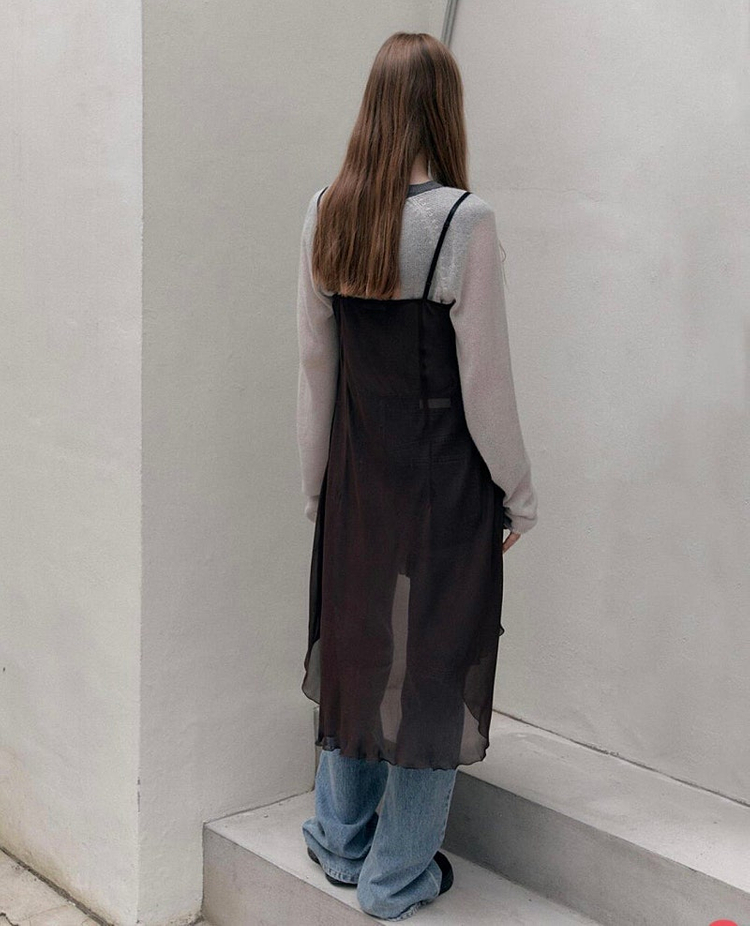 로우클래식 레이어드 원피스 sheer layered--2
