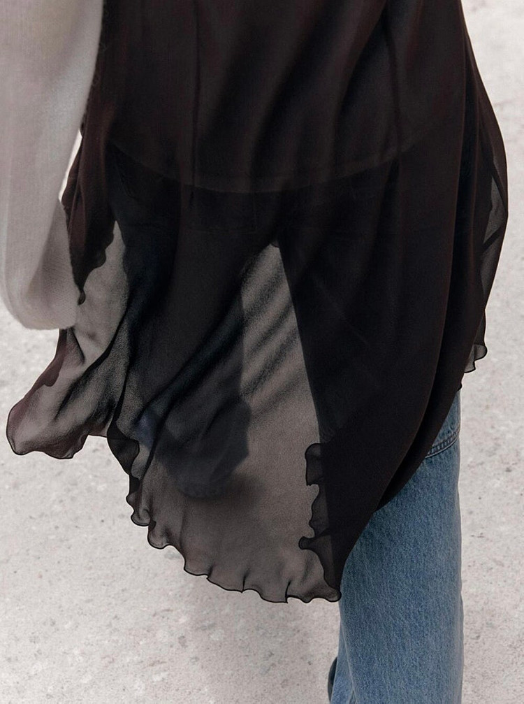 로우클래식 레이어드 원피스 sheer layered--3