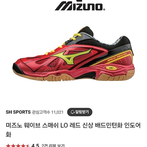미즈노 배드민턴화 웨이브 스메쉬 260