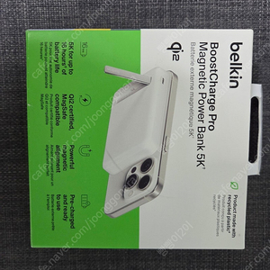 벨킨 Qi2 5000mAh 마그네틱 무선 충전 보조배터리 BPD006bt 화이트