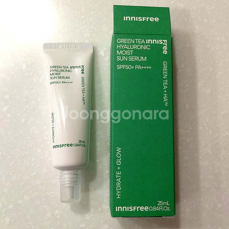 (미개봉) 이니스프리 그린티 선세럼 선크림 25ml--0