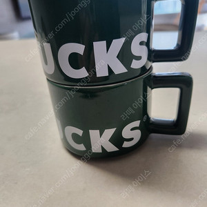 스타벅스 워드마크 스퀘어 머그 2개