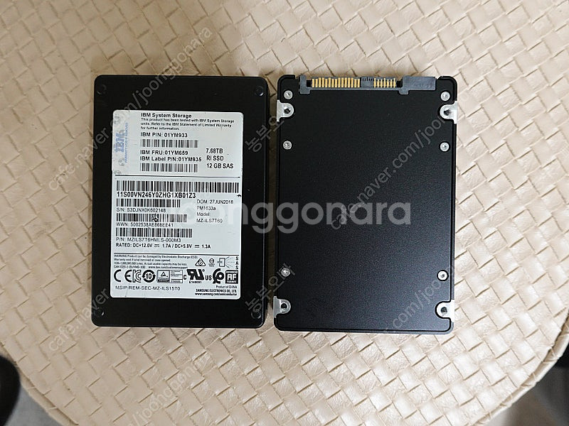 (69만원) 7.68TB SAS SSD 100% Hea...--1