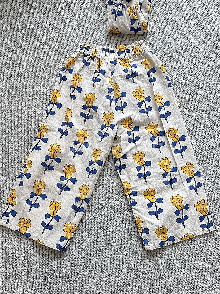 리미떼두두 로즈 포인트 세트 블라우스+8부팬츠 2XL--9