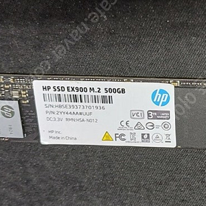 중고 m2 SSD500G hp nvme