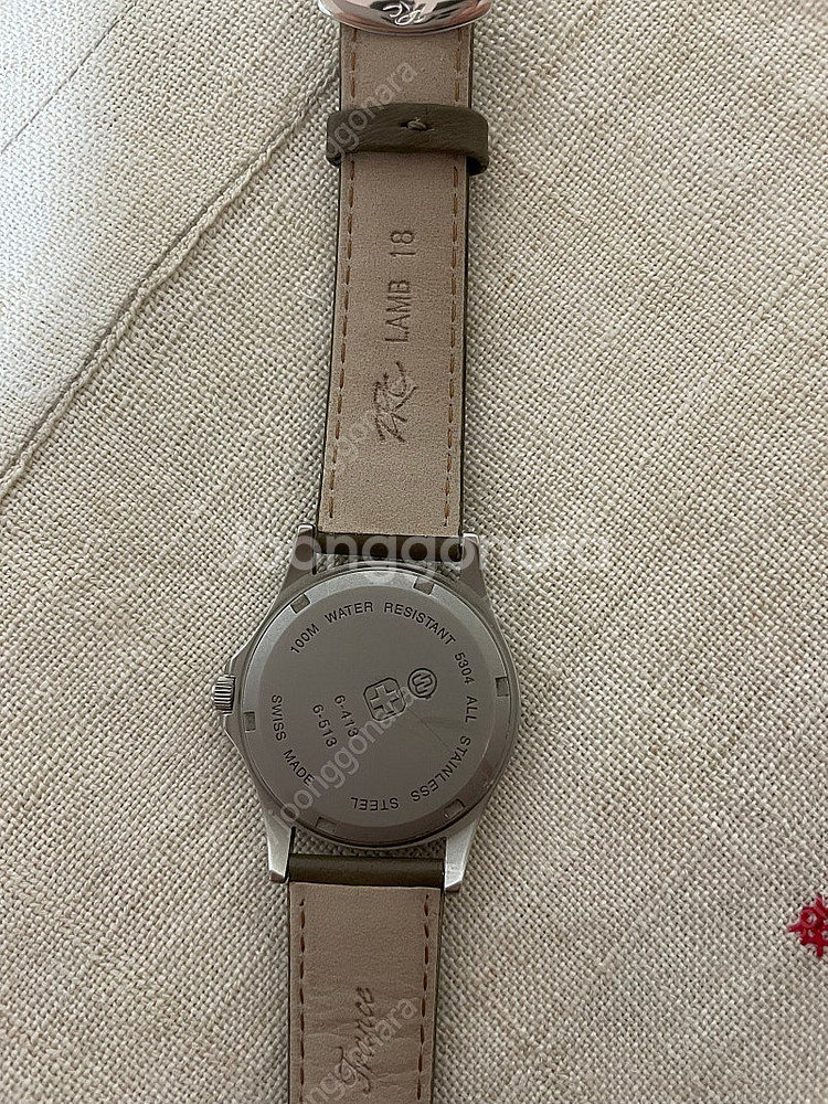 빈티지 스위스 밀리터리 녹판 34mm 쿼츠--6