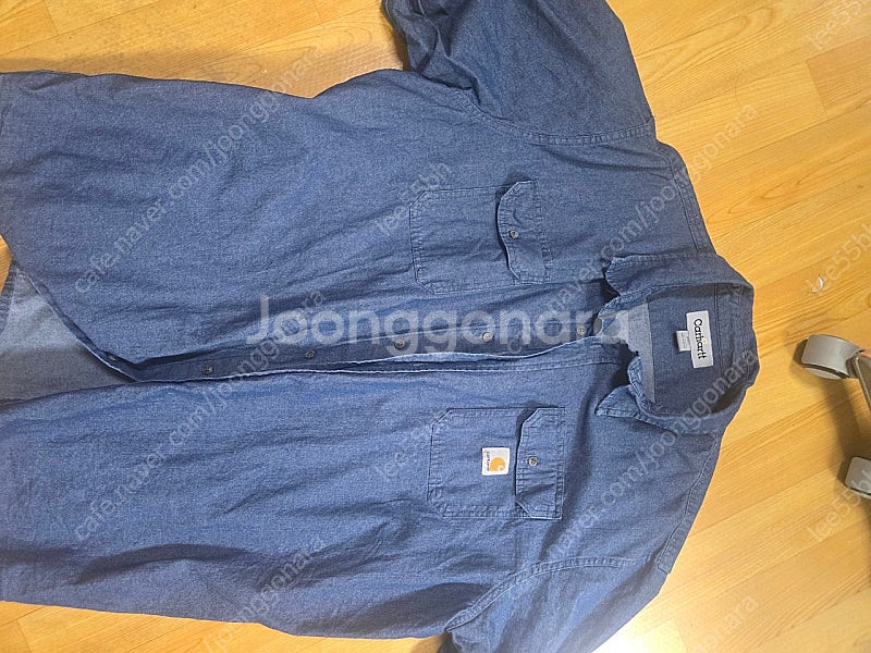 칼하트 진청 데님 셔츠 2xl 팝니다--0
